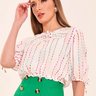 blusa com listras laranja mangas com amarracao 3