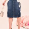 saia jeans com bordado 7