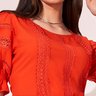 blusa laranja mangas bufantes 4