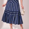 saia azul listrada midi 5