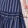 saia azul listrada midi 7