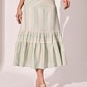 saia verde claro listrada midi 4