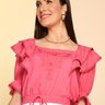 blusa rosa com babados 7