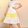 conjunto off white detalhe amarelo midi 10