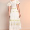vestido off white bordado amarelo midi 4