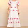 vestido off white bordado pink midi 9