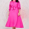 vestido pink com faixa midi 9
