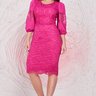 vestido magenta tubinho renda 2