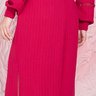 vestido magenta fendas laterais 9