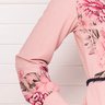 vestido rosa estampado manga longa com cordao 1