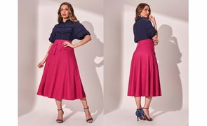 mulheres fazendo pose para foto com roupas elegantes