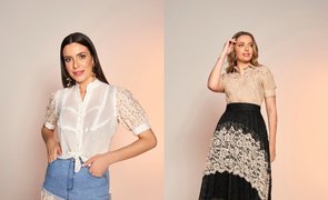 mulheres com camisas sociais femininas