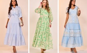 mulheres com vestidos longos