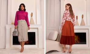 mulheres com saias midi