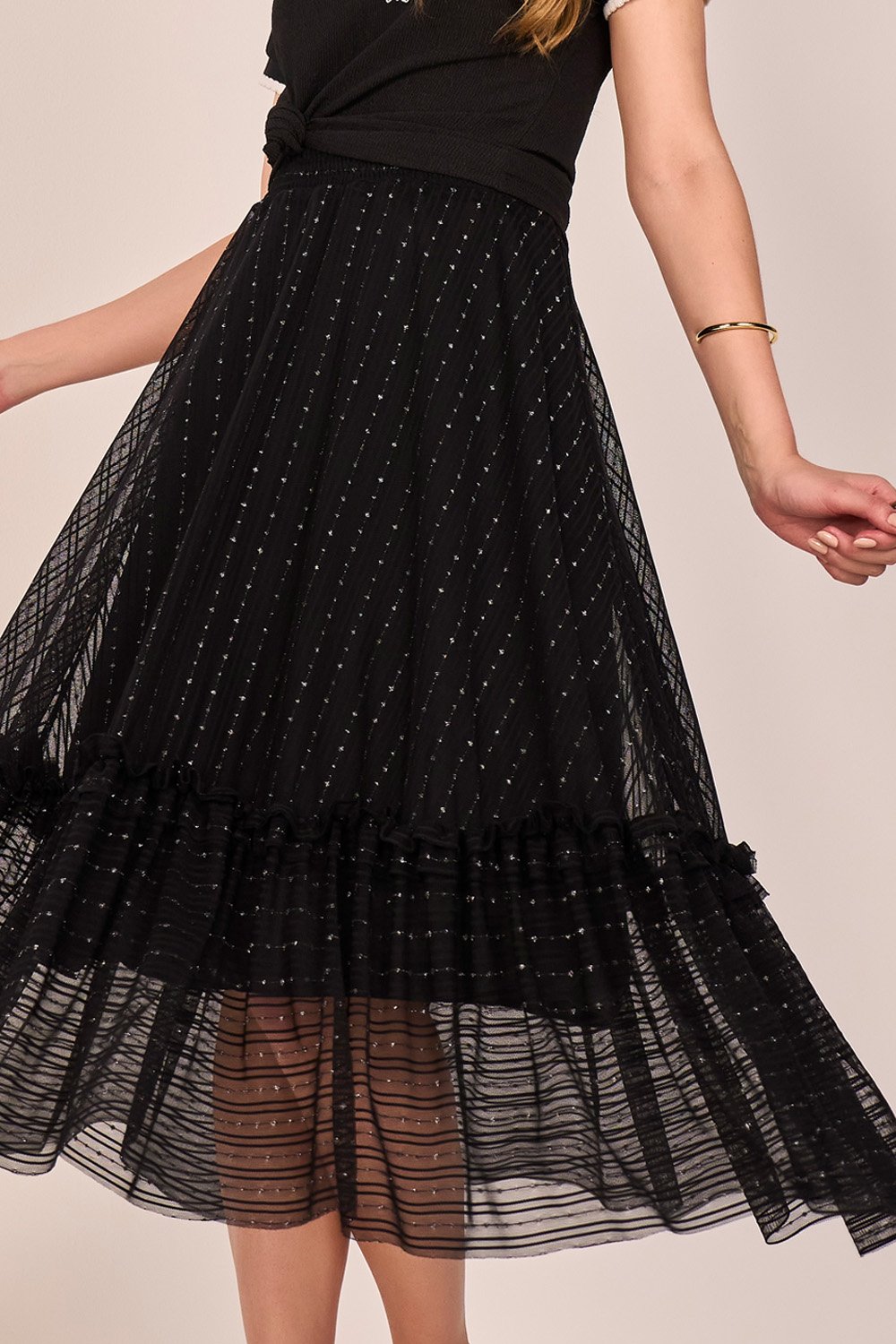 De Tule Comprar Saia Midi Preta Saia Midi Babados Em Tule Preta