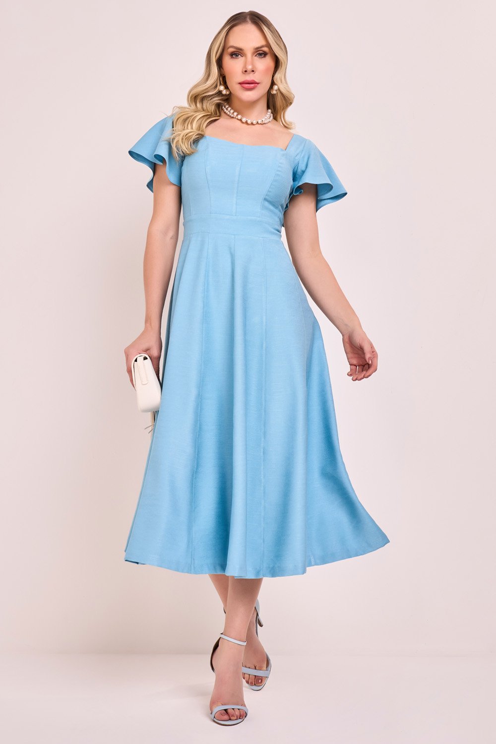 Vestido Midi Godê Vestido Rodado Feminino Vestido Feminino Vestido