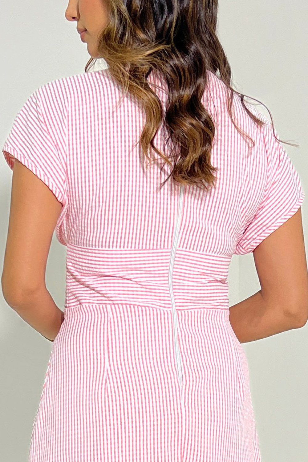 ワンピース herlipto Bristol Plaid Ribbon Dress rose Vestido Janice - Rosa - Paola Santana