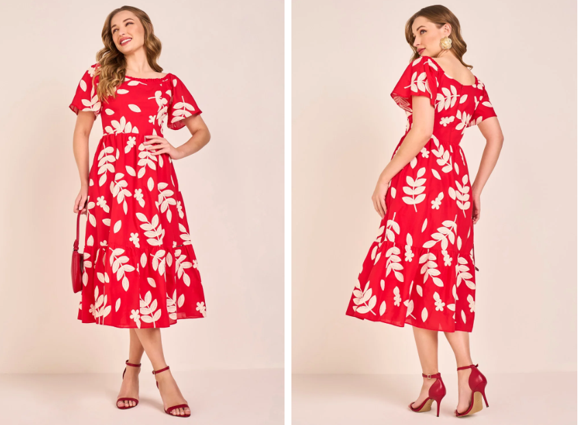 ilustrando o uso do Vermelho de forma elegante e modesta