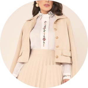 Jaqueta Cropped Off White - Fascinius