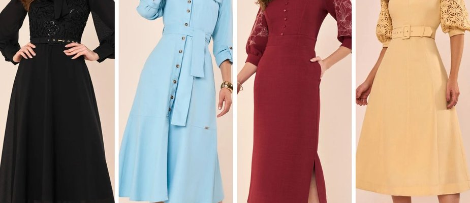 Vestido evasê, godê, reto ou chemise: qual corte valoriza cada biotipo Vestido evasê, godê, reto ou chemise: qual corte valoriza cada biotipo
